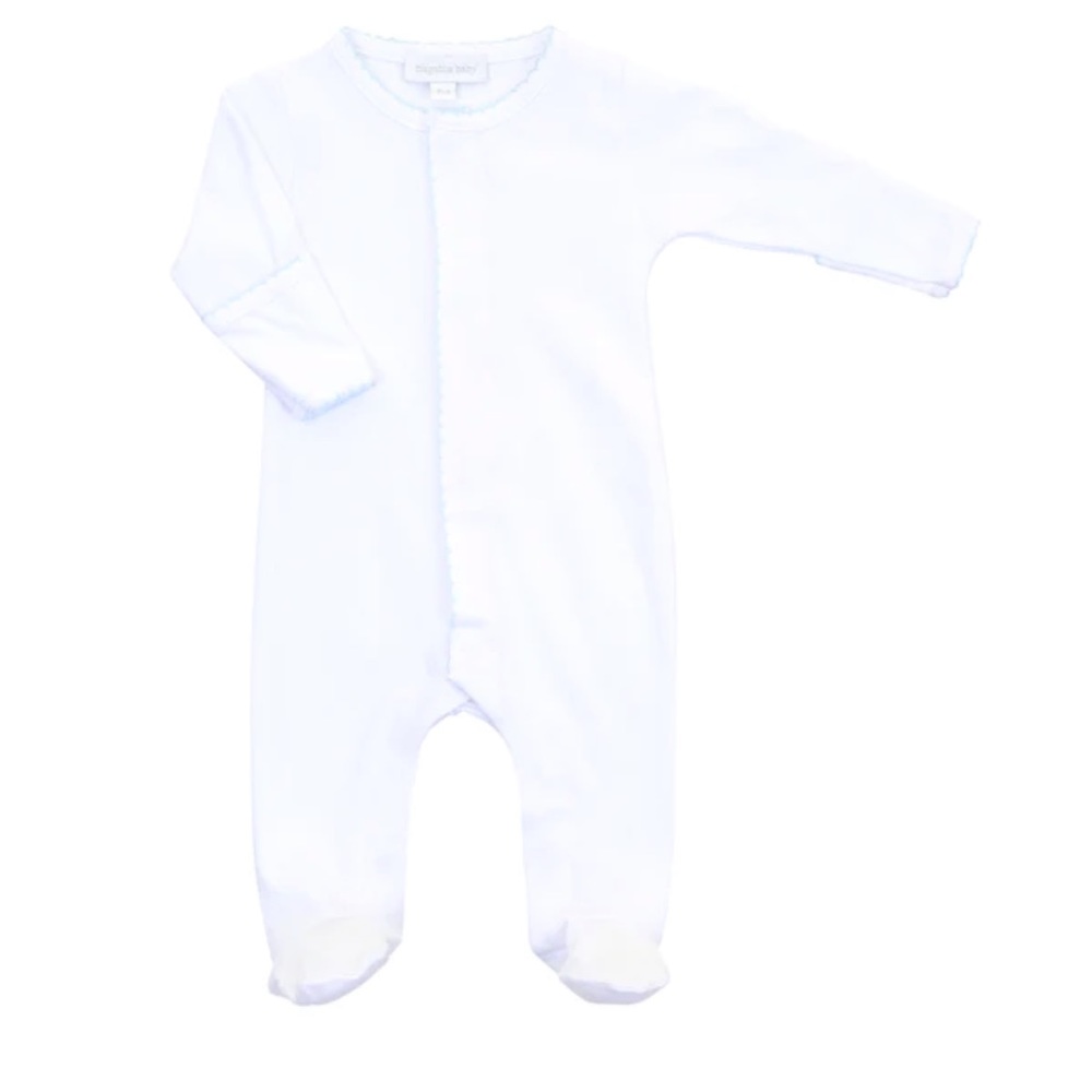 Magnolia Baby White with Grey Scallop Detail 3 Months